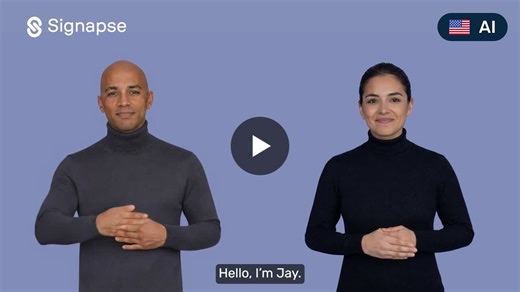 So excited to announce our new ASL AI translations are live! 🇺🇸 We are delighted to introduce our new ASL Digital Signers to the world; Jay and Max. They are available in all of Signapse products… | Sally Chalk | 18 comments