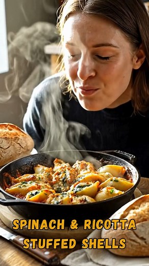 🧄 Spinach & Ricotta Stuffed Shells 🍅 Protein: 32g | Creamy, Cheesy & Comfortingly Delicious! Tender pasta shells filled with a creamy ricotta and spinach mixture, baked in rich marinara sauce and topped with bubbling mozzarella. A hearty, protein-packed Italian favorite you’ll want on repeat! 📝 Ingredients: ✦ 16 jumbo pasta shells ✦ 1 tbsp olive oil ✦ 2 cups fresh spinach (chopped) ✦ 1 cup ricotta cheese... 📝Full Recipe in Comment💬 | Handmake Recipes