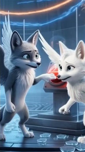 Alien Fox Meets a Human for the First Time #firstcontact #aliens #foxo #animation #meeting #cartoon