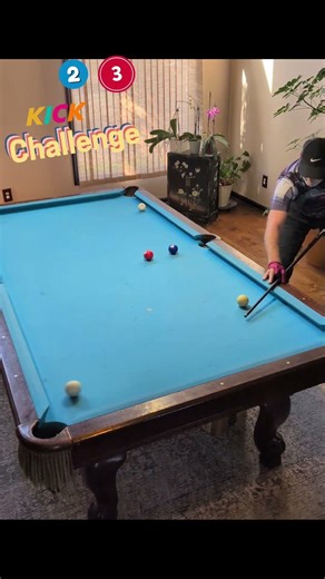 #Pool trickshots🎱🔥 #kick challenge 3 in a row #Short
