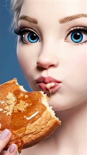 Barbie Enjoys Honey Biscuit 🍯💖 #asmrchewing #asmrsounds #food #asmrtriggers