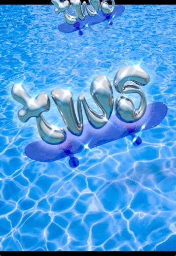 투어스 앨범 로고 3D 디자인 방법