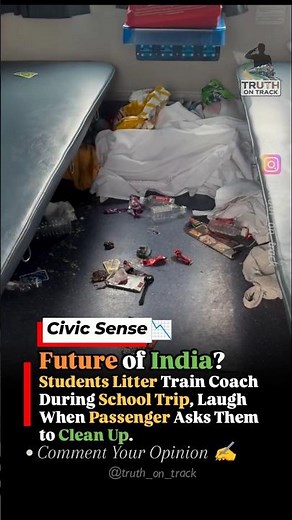 Future of India? Students Litter Train Coach and Laugh When Asked to Clean Up