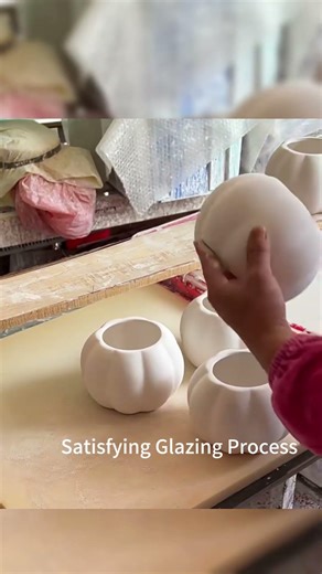 Satisfying Glazing Process | Relaxing Ceramic Pottery Video #ceramics #potterylover
