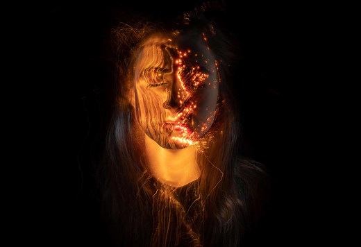 Fiber Optic Light Painting Portraits by Gunnar Heilmann