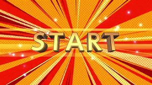 ”START”のテキストアニメーションの動画｜無料の動画素材サイト「動画AC」