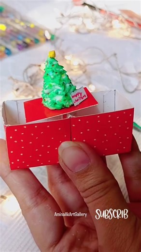 Christmas tree 🎄 box tutorial ✨#youtube #shorts #shortvideo #shortsfeed #christmas #creative #craft