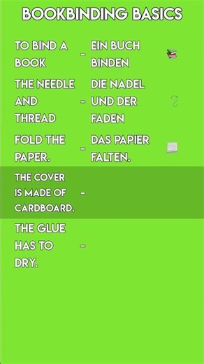 German for Crafters: Bookbinding Basics! 📖 | Learn Hobby German