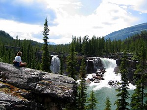 Monkman Cascades and Lake - Tumbler Ridge Global Geopark