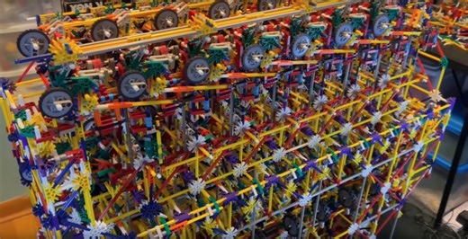 Youtuber builds mechanical 8-bit computer from K'nex