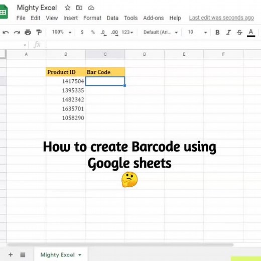 how to create Barcode using Google sheets #msofficer #msoffice #office #office365 #googlesheets #excel #learn #edutokers
