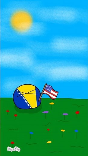 Im from Bosnia take me to America #countryballs #bosnia #usa