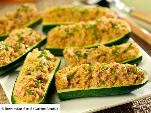 Courgettes farcies au thon