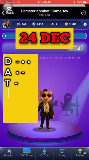 Hamster kombat daily cipher code today 24 Dec I hamster kombat Dec 24 #hamstercipher #hamsterkombat