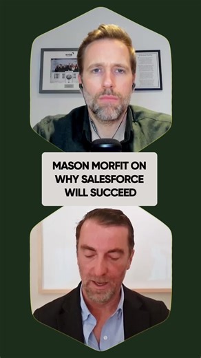 Mason Morfit on why Salesforce will succeed. Listen to the full conversation: search for The Master Investor Podcast with @Wilfred Frost #salesforce #businessmindset #investing ad