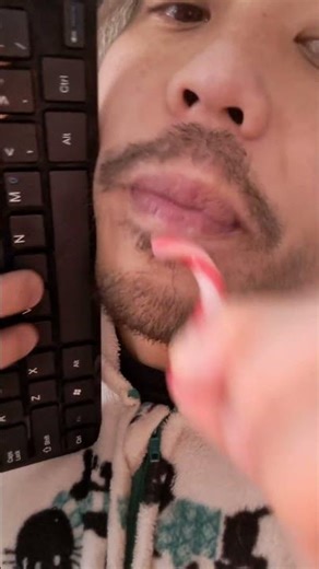 ASMR Candy Cane eating & keyboard sounds #youtubeshorts #shorts