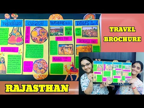 Travel Brochure | Rajasthan | How to make Travel Brochure | School Project | Crazy crafty sisters