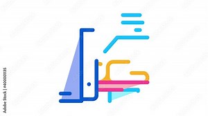 human body scan x-ray Icon Animation. color human body scan x-ray animated icon on white background