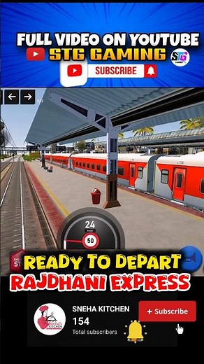 READY TO DEPART RAJDHANI EXPRESS 🎀 | INDIAN TRAIN SIM 2024 | TRAIN SIMULATOR | STG GAMING #shorts