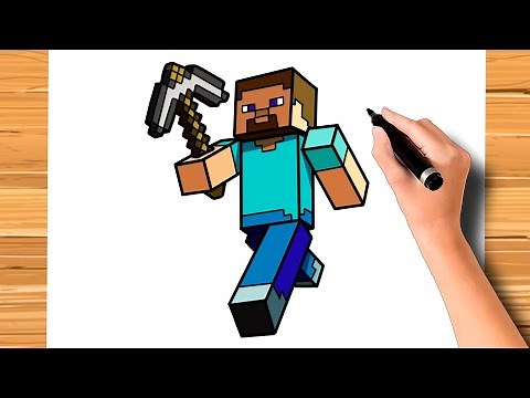 como desenhar o STEVE do MINECRAFT - How to draw STEVE MINECRAFT
