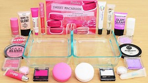 18K views · 640 reactions | Pink vs White & Purple - Mixing Makeup and Eyeshadow into Slime ASMR #asmr | Lena Slime and Makeup ASMR | Facebook