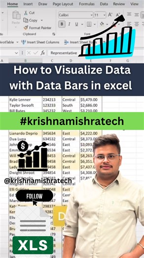 How to Visualize Data with Data Bars in excel You Must Know‼️ Thanks for watching! If you like, please don’t forget to like & follow Follow:- @krishnamishratech #krishnamishratech #krishnamishratechvideos #krishnamishrareel #krishnamishranew #krishnamishra Save this so you won’t forget it💡 #excel #exceltips #exceltricks #spreadsheets #corporate #accounting #finance #workhacks #tutorial #sheets #ai #copilot #chatgpt #sql #mysqlserver #sqldatabase #lightroomtutorials #excel #exceltips #exceltrick