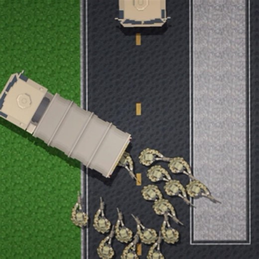 Zombie vs soldier #funny #rustedwarfare