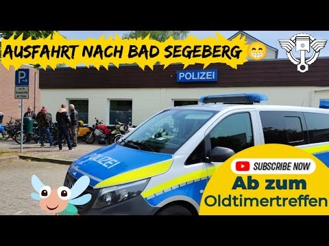 Simson Mopedtour Ausfahrt zum Oldtimertreffen Bad Segeberg 2023 und Treffen bei der Polizei