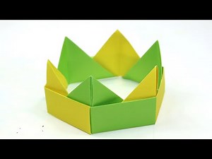 How to make an Origami Crown | Origami Paper Crown | Easy paper Craft | DIY Paper Crown