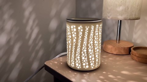 PALANCHY Wax Melt Warmer Ceramic Oil Burner Electric Candle Wax Warmer Burner Melter Fragrance Warmer for Home Office Bedroom Aromatherapy Gift & Decor 2 Bulbs Included Gift Box Packaged