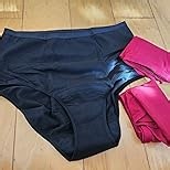 Women Leak Proof Incontinence Underwear Washable Absorbency Protective Postpartum Panties 2.0 OZ Bladder Control 3 Pack (1 Black-2 Garnet, XL)