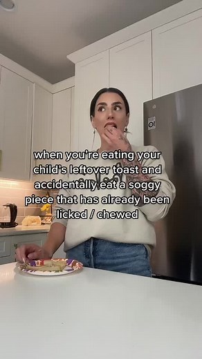Eating Leftover Toast: A Funny Kitchen Surprise