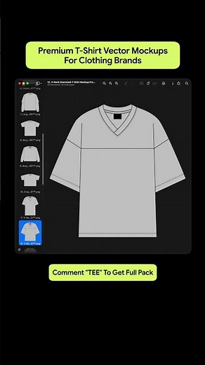 T Shirt Vector Mockups Pack Vol.1 | OXYGENGREY™