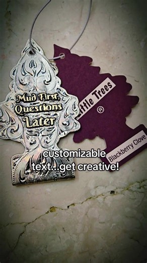 a great accessory for your truck #virginiacollection #carfreshener #customized #westernaccessories #littletrees