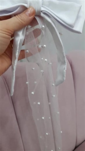 Pearl Tulle Bridal Gloves: Long Fingerless Wedding Gloves With Satin Bow - Etsy