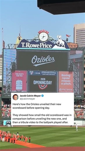 Camden Yards got a major videoboard upgrade 👀 #baltimoreorioles #camdenyards