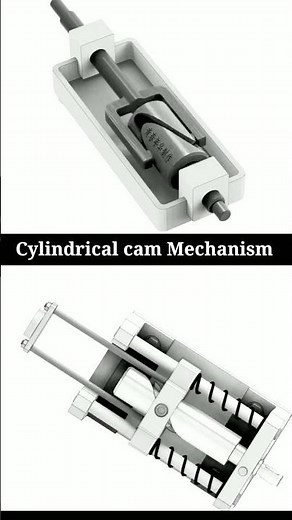 Cylindrical Cam Mechanism in Action! | 3D Animation #Shorts