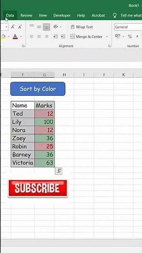 How to Sort by Cell Color in Excel