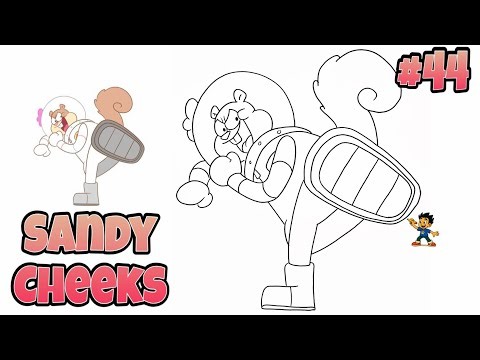 How to Draw Sandy Cheeks from SpongeBob (Action Pose!)