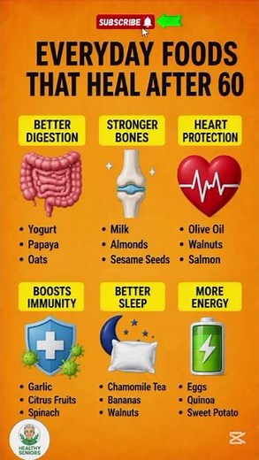 Everyday Foods Every Senior Should Eat After 60 | Best Foods for Healthy Aging, Heart & Energy