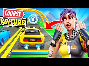 COURSE DE VOITURE EN CRÉATIF FORTNITE 10 000 VBUCKS A GAGNÉ !!!