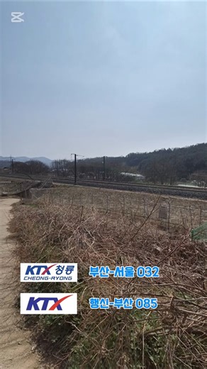 KTX청룡 vs KTX 🚅🚄 초고속교행 통과 #train #ktx #ktx청룡
