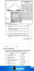 Question 1Define the term desertification.According to the i... | Filo