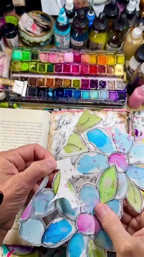 Easy Interactive Art Journal Page | Watercolor & Mixed Media Tutorial