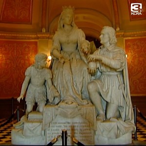STATUE REMOVAL This statue of Queen Isabella and Christopher Columbus in the California State Capitol Rotunda will be removed, officials said. See the full story at t.ly/REJl | KCRA 3