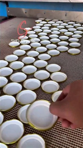 Precision Stamping: Automated Production of Glass Jar Lids ⚙️✨ #shorts