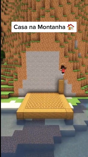 casa na montanha no #minecraft #minecraftbuild #minecraftdicas #minecrafttutorial