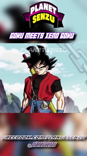 Goku meets Xeno Goku #SuperDragonBallHeroes | PlanetSenzu