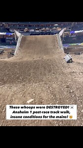 Anaheim 1 post race track walk! Truly insane what these guys have to deal with by the time the main events come around, definitely separated the men from the boys! Even separated me from a guy who is in shape, I was out of breath from running around from section to section trying to do this in under 10 minutes before equipment got out there 😂☠️ #anaheim #supercross #trackwalk #dirtbike #racing #sx #motocross #moto #mx #smx #supermotocross | Matt Burkeen