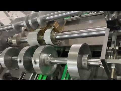 paper lunch box forming machine work on glue system #machine #box #paper